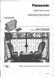 Panasonic NV DS 55 B manual. Camera Instructions.